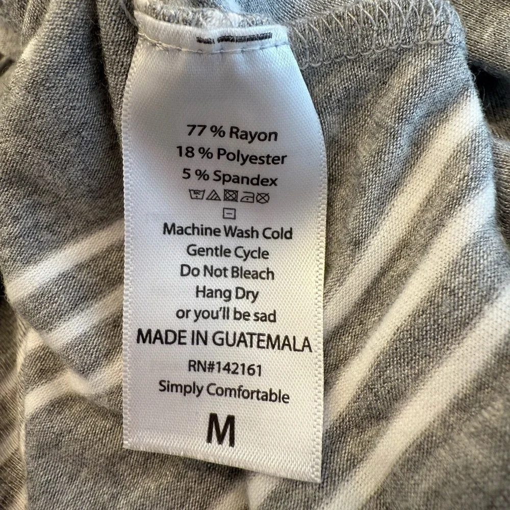 NWT LuLaRoe Anna Maxi Dress Gray and White Size Medium - Picture 3 of 7